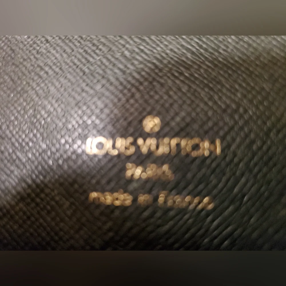 Authentic Louis Vuitton dark green taiga leather briefcase